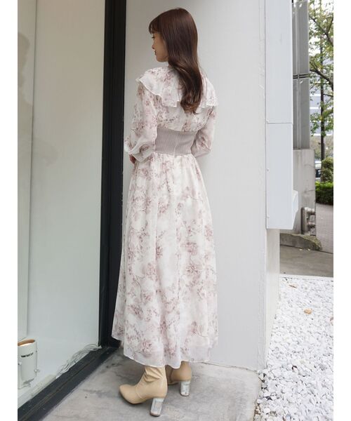 MERCURYDUO(マーキュリーデュオ)の「ウエストリブスキッパーデザインフラワーワンピース(ワンピース・レディース・レッド/ミント/パープル・SMALL/MEDIUM)」の8枚目の写真