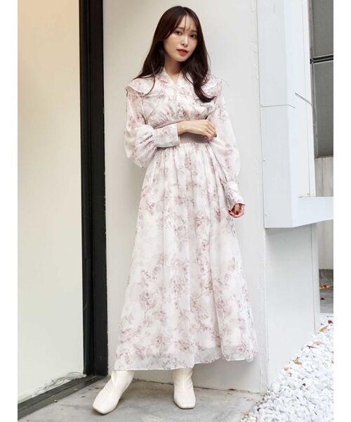 MERCURYDUO(マーキュリーデュオ)の「ウエストリブスキッパーデザインフラワーワンピース(ワンピース・レディース・レッド/ミント/パープル・SMALL/MEDIUM)」の21枚目の写真