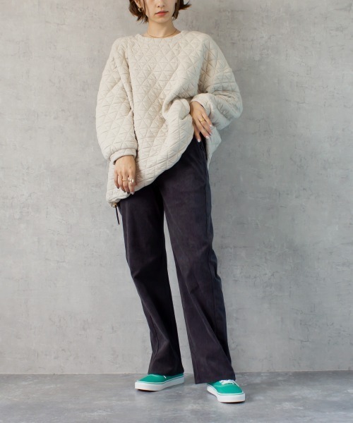 SELECT LEVERY（セレクトリベリー）の「カットコールストレートパンツ（その他パンツ・レディース・テラコッタ/オフホワイト/ベージュ/グレー/オリーブ・LARGE/SMALL/MEDIUM）」の3枚目の写真