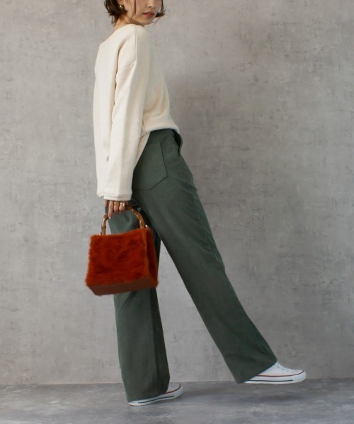 SELECT LEVERY（セレクトリベリー）の「カットコールストレートパンツ（その他パンツ・レディース・テラコッタ/オフホワイト/ベージュ/グレー/オリーブ・LARGE/SMALL/MEDIUM）」の5枚目の写真