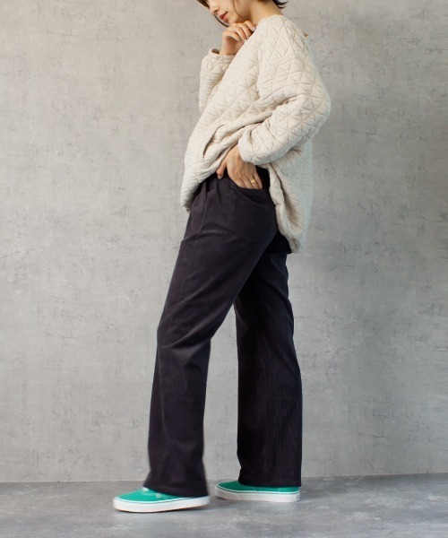 SELECT LEVERY（セレクトリベリー）の「カットコールストレートパンツ（その他パンツ・レディース・テラコッタ/オフホワイト/ベージュ/グレー/オリーブ・LARGE/SMALL/MEDIUM）」の6枚目の写真