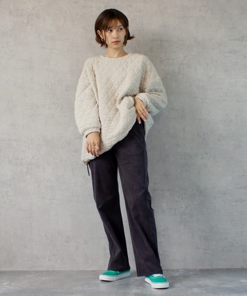 SELECT LEVERY（セレクトリベリー）の「カットコールストレートパンツ（その他パンツ・レディース・テラコッタ/オフホワイト/ベージュ/グレー/オリーブ・LARGE/SMALL/MEDIUM）」の9枚目の写真
