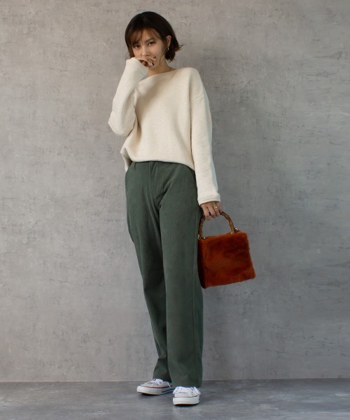 SELECT LEVERY（セレクトリベリー）の「カットコールストレートパンツ（その他パンツ・レディース・テラコッタ/オフホワイト/ベージュ/グレー/オリーブ・LARGE/SMALL/MEDIUM）」の13枚目の写真