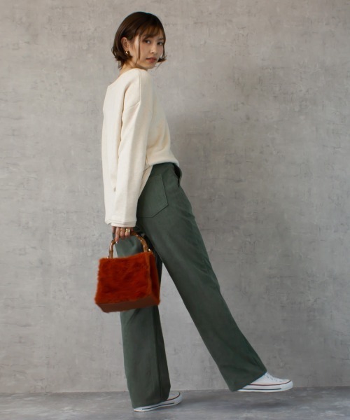 SELECT LEVERY（セレクトリベリー）の「カットコールストレートパンツ（その他パンツ・レディース・テラコッタ/オフホワイト/ベージュ/グレー/オリーブ・LARGE/SMALL/MEDIUM）」の14枚目の写真