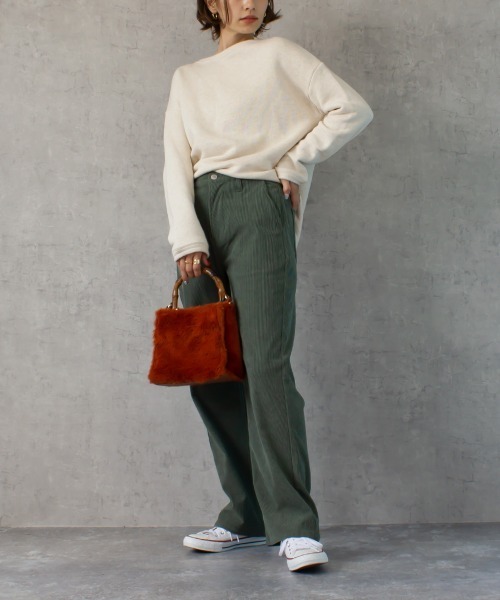 SELECT LEVERY（セレクトリベリー）の「カットコールストレートパンツ（その他パンツ・レディース・テラコッタ/オフホワイト/ベージュ/グレー/オリーブ・LARGE/SMALL/MEDIUM）」の15枚目の写真