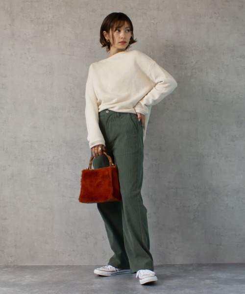 SELECT LEVERY（セレクトリベリー）の「カットコールストレートパンツ（その他パンツ・レディース・テラコッタ/オフホワイト/ベージュ/グレー/オリーブ・LARGE/SMALL/MEDIUM）」の16枚目の写真