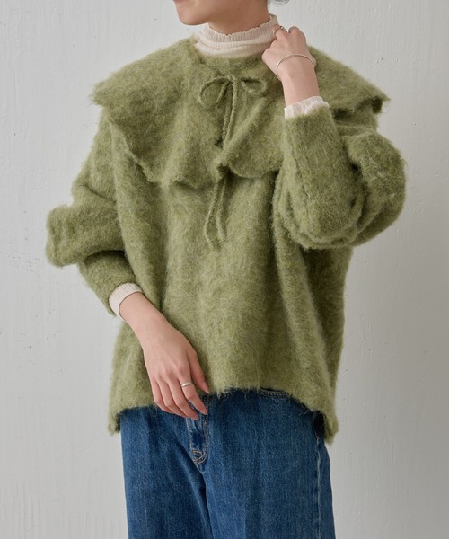 (新品)BEARDSLEY 襟付きシャギーニット BEARDSLEY（ビアズリー）の「【FRIPIER/フリピエ】襟付きシャギー