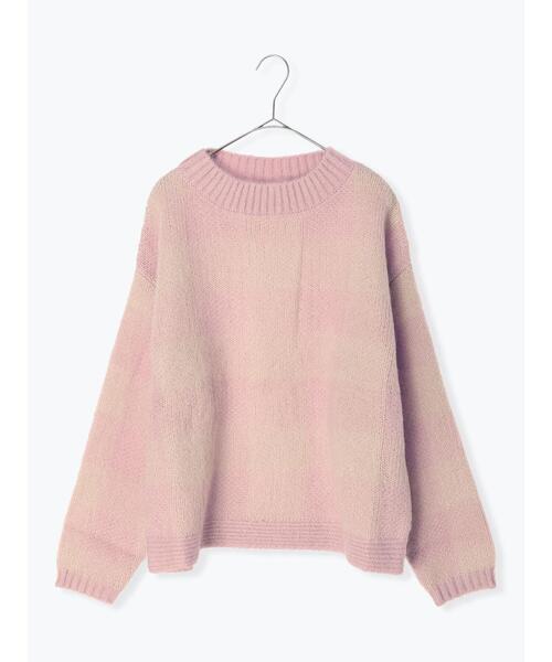 sm2rhythm（サマンサモスモスリズム）の「チェックニットプルオーバー