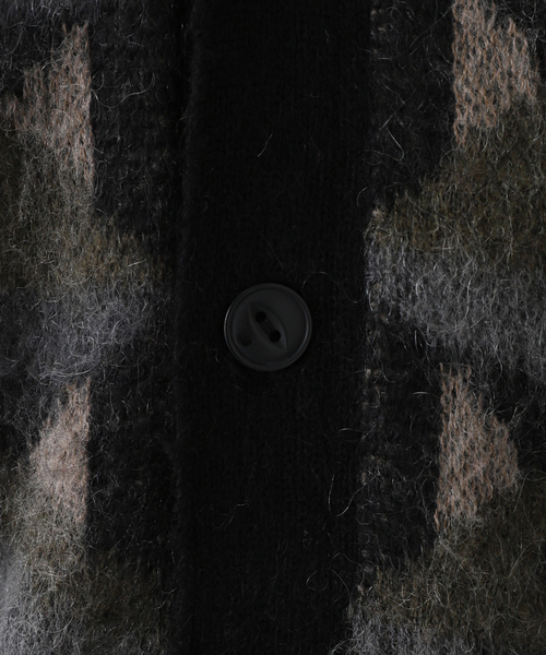 Evisen Skateboards(エビセンスケートボード)の「【EVISEN / エビセン】EVIJO MOHAIR CARDIGAN(カーディガン/ボレロ・メンズ・ボルドー/ブラック・MEDIUM/LARGE)」の11枚目の写真