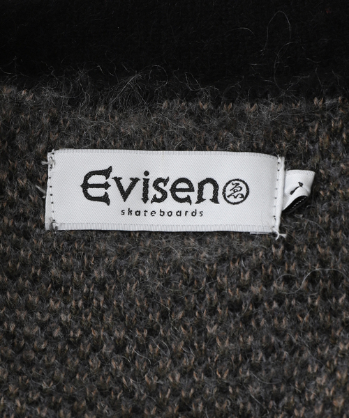 Evisen Skateboards(エビセンスケートボード)の「【EVISEN / エビセン】EVIJO MOHAIR CARDIGAN(カーディガン/ボレロ・メンズ・ボルドー/ブラック・MEDIUM/LARGE)」の13枚目の写真
