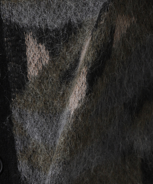 Evisen Skateboards(エビセンスケートボード)の「【EVISEN / エビセン】EVIJO MOHAIR CARDIGAN(カーディガン/ボレロ・メンズ・ボルドー/ブラック・MEDIUM/LARGE)」の15枚目の写真
