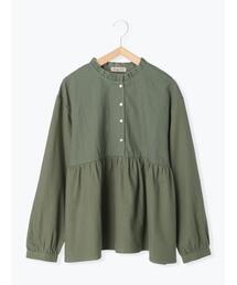 Samansa Mos2 | ドビー襟フリルプルオーバーブラウス(シャツ/ブラウス)