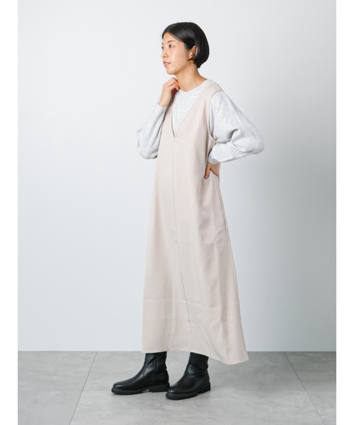 Lugnoncure（ルノンキュール）の「バックリボンキャミワンピース（ワンピース・レディース・カーキ/ブラック/ベージュ・ﾌﾘ-）」の3枚目の写真