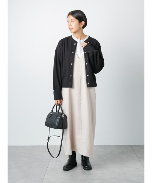 Lugnoncure（ルノンキュール）の「バックリボンキャミワンピース（ワンピース・レディース・カーキ/ブラック/ベージュ・ﾌﾘ-）」の6枚目の写真