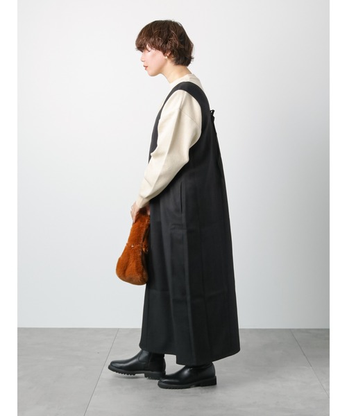 Lugnoncure（ルノンキュール）の「バックリボンキャミワンピース（ワンピース・レディース・カーキ/ブラック/ベージュ・ﾌﾘ-）」の8枚目の写真