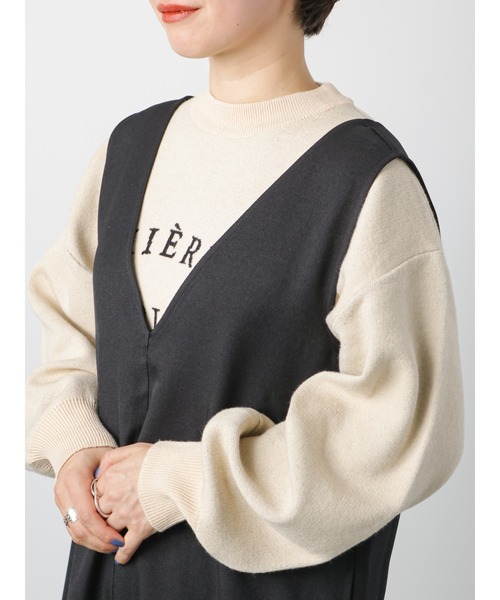 Lugnoncure（ルノンキュール）の「バックリボンキャミワンピース（ワンピース・レディース・カーキ/ブラック/ベージュ・ﾌﾘ-）」の10枚目の写真