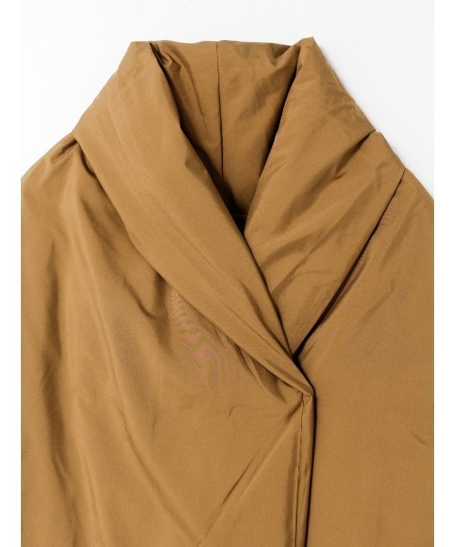mizuiroind ミズイロインド　ドレープロングダウンコート　ブラウン ミズイロインド mizuiro ind mizuiro ind ドレープロングダウン