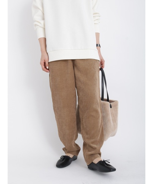 Samansa Mos2 blue(サマンサモスモスブルー)の「コーデュロイテーパードパンツ(その他パンツ・レディース・ミント/モカ/キナリ/ダークブラウン・フリ-)」の4枚目の写真