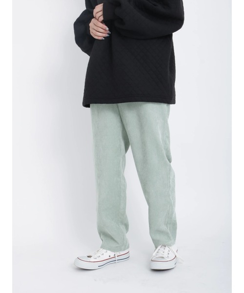 Samansa Mos2 blue(サマンサモスモスブルー)の「コーデュロイテーパードパンツ(その他パンツ・レディース・ミント/モカ/キナリ/ダークブラウン・フリ-)」の6枚目の写真