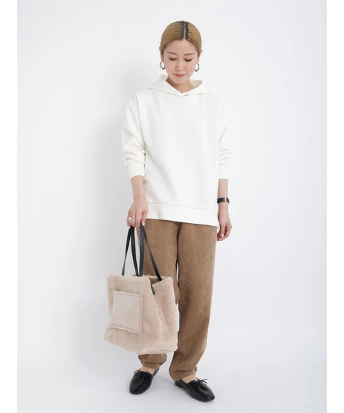 Samansa Mos2 blue(サマンサモスモスブルー)の「コーデュロイテーパードパンツ(その他パンツ・レディース・ミント/モカ/キナリ/ダークブラウン・フリ-)」の7枚目の写真