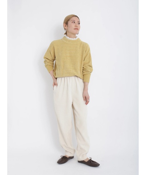 Samansa Mos2 blue(サマンサモスモスブルー)の「コーデュロイテーパードパンツ(その他パンツ・レディース・ミント/モカ/キナリ/ダークブラウン・フリ-)」の13枚目の写真