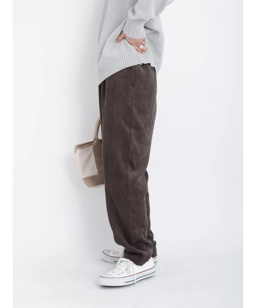 Samansa Mos2 blue(サマンサモスモスブルー)の「コーデュロイテーパードパンツ(その他パンツ・レディース・ミント/モカ/キナリ/ダークブラウン・フリ-)」の19枚目の写真