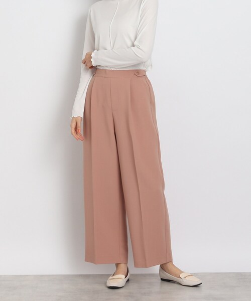 DRESKIP(ドレスキップ)の「◆【麗しの一本】ストレッチ ワイドパンツ(その他パンツ・レディース・ベビーピンク/ブラック/ナチュラル・04/03/02)」の3枚目の写真