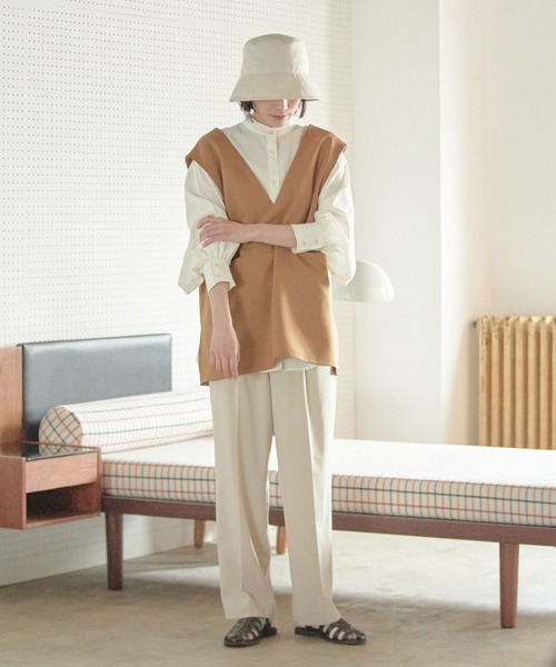 LOWRYS FARM（ローリーズファーム）の「スタイルＵＰハイウエストワイドパンツ　177914（その他パンツ・レディース・グリーン/グレー/ブラック/アイボリー・X-SMALL/SMALL/MEDIUM/LARGE）」の20枚目の写真