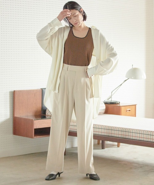 LOWRYS FARM（ローリーズファーム）の「スタイルＵＰハイウエストワイドパンツ　177914（その他パンツ・レディース・グリーン/グレー/ブラック/アイボリー・X-SMALL/SMALL/MEDIUM/LARGE）」の22枚目の写真