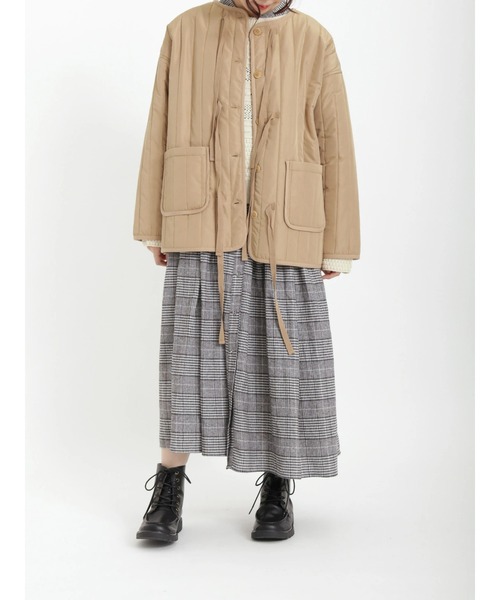 Samansa Mos2（サマンサ モスモス）の「透かし柄前後着ニット（ニット/セーター・レディース・キナリ/グレー/ベージュ・ﾌﾘ-）」の7枚目の写真