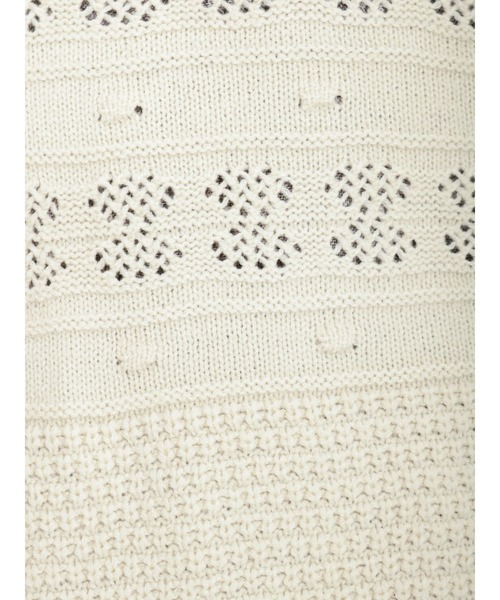 Samansa Mos2（サマンサ モスモス）の「透かし柄前後着ニット（ニット/セーター・レディース・キナリ/グレー/ベージュ・ﾌﾘ-）」の19枚目の写真