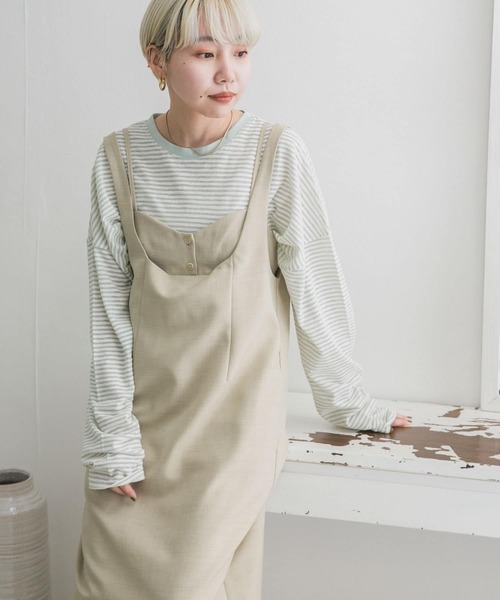 KBF（ケイビーエフ）の「シアーボーダールーズカットソー（Tシャツ/カットソー・レディース・ホワイト系その他/グリーン系その他/ブルー系その他/ピンク系その他・ONE）」の22枚目の写真