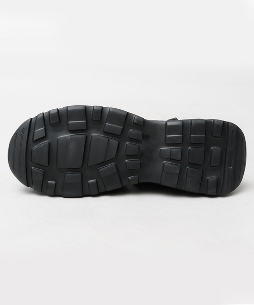 glabella（グラベラ）の「超厚底 チャンキーソール スポーツモード ストラップサンダル / ハイソール ダッド シューズ / 厚底 フェイクレザーサンダル（サンダル・メンズ・ブラック・L/M/S）」の4枚目の写真