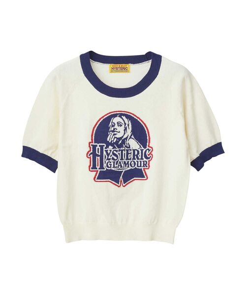 HYSTERIC GLAMOUR(ヒステリックグラマー)の「H RIBBONジャカード プルオーバー(ニット/セーター・レディース・イエロー/ホワイト/ブラック・FREE)」の2枚目の写真