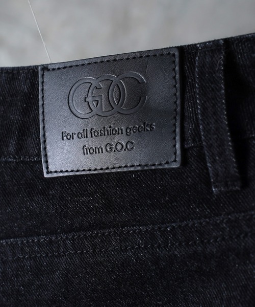 G.O.C(ジーオーシー)の「フリンジ カッティング ワイド ストレート デニム(デニムパンツ・メンズ・ブルー/インディゴブルー/ブラック/ブルー系その他/ブラック系その他・LARGE/MEDIUM)」の21枚目の写真