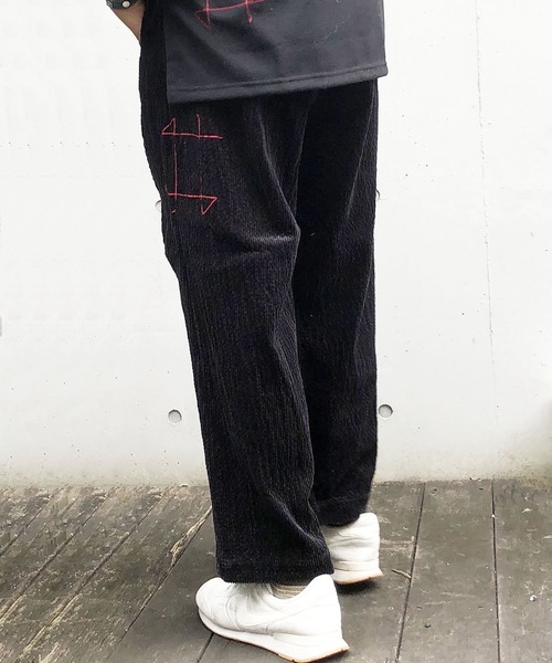 BURNOUT（バーンアウト）の「ワイド パンツ 9/10 レングス（その他パンツ・メンズ・ブラック・M/L）」の3枚目の写真