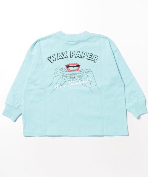 LOWRYS FARM（ローリーズファーム）の「WAX PAPERリッププリントロングTシャツ　182801（Tシャツ/カットソー・キッズ・ホワイト/ブルー・110cm/120cm/130cm/140cm/150cm）」の3枚目の写真