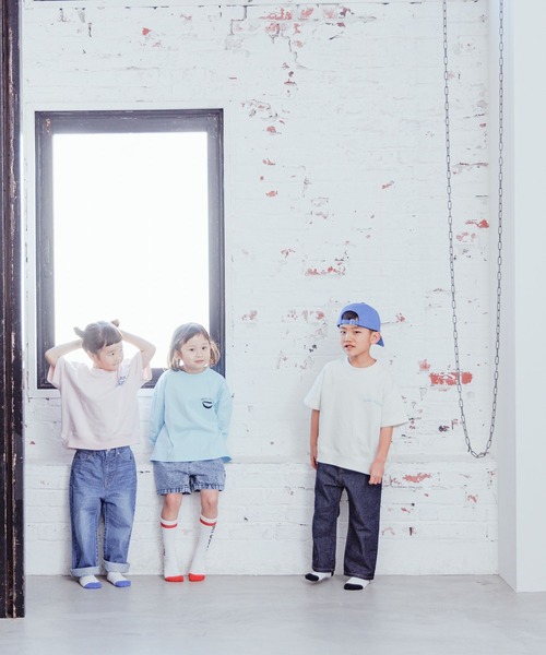 LOWRYS FARM（ローリーズファーム）の「WAX PAPERリッププリントロングTシャツ　182801（Tシャツ/カットソー・キッズ・ホワイト/ブルー・110cm/120cm/130cm/140cm/150cm）」の4枚目の写真