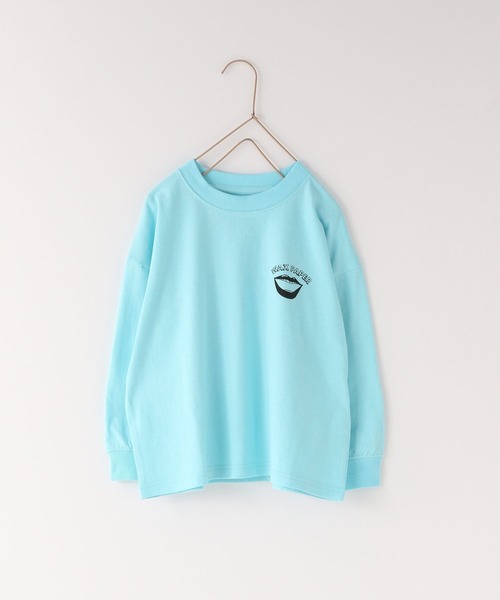LOWRYS FARM（ローリーズファーム）の「WAX PAPERリッププリントロングTシャツ　182801（Tシャツ/カットソー・キッズ・ホワイト/ブルー・110cm/120cm/130cm/140cm/150cm）」の7枚目の写真