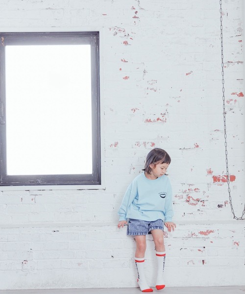 LOWRYS FARM（ローリーズファーム）の「WAX PAPERリッププリントロングTシャツ　182801（Tシャツ/カットソー・キッズ・ホワイト/ブルー・110cm/120cm/130cm/140cm/150cm）」の10枚目の写真