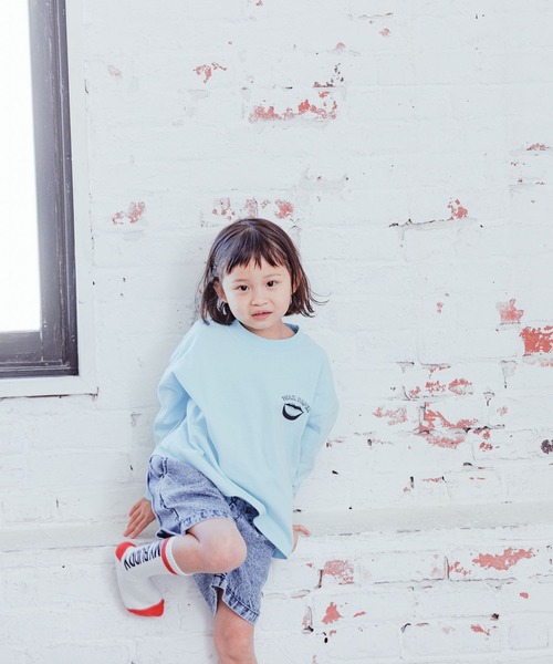 LOWRYS FARM（ローリーズファーム）の「WAX PAPERリッププリントロングTシャツ　182801（Tシャツ/カットソー・キッズ・ホワイト/ブルー・110cm/120cm/130cm/140cm/150cm）」の13枚目の写真