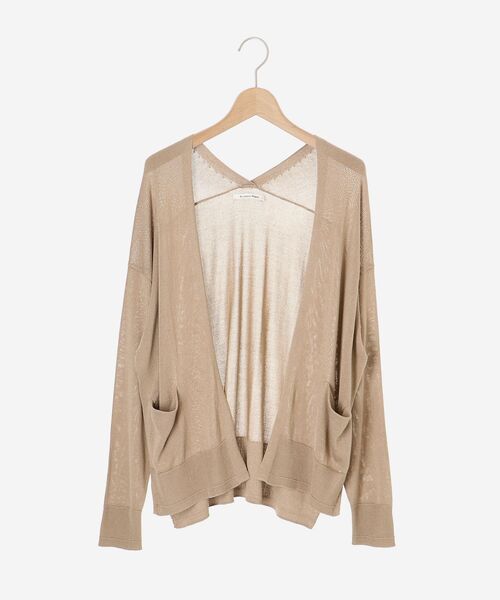 le.coeur blanc(ルクールブラン)の「カシリーレーヨン長袖カーディガン(カーディガン/ボレロ・レディース・ライトグレー/ネイビー/ライトグリーン/モカ・38)」の5枚目の写真