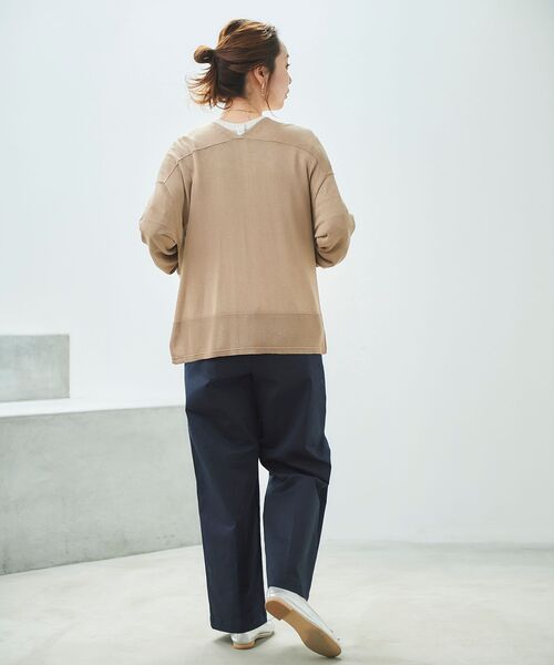 le.coeur blanc(ルクールブラン)の「カシリーレーヨン長袖カーディガン(カーディガン/ボレロ・レディース・ライトグレー/ネイビー/ライトグリーン/モカ・38)」の13枚目の写真