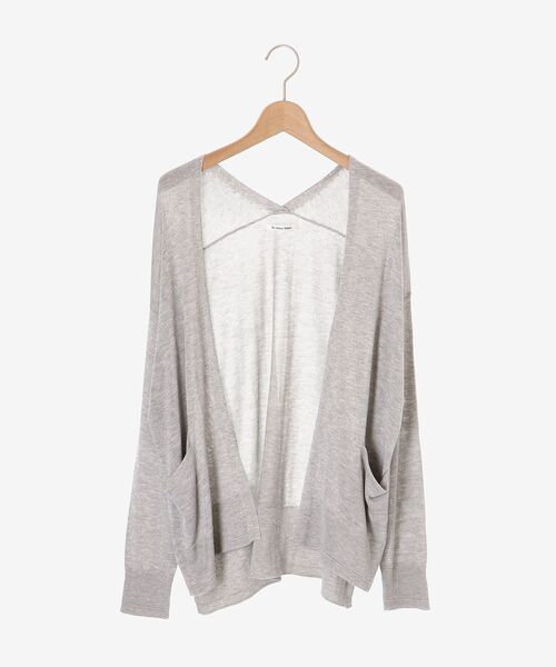 le.coeur blanc(ルクールブラン)の「カシリーレーヨン長袖カーディガン(カーディガン/ボレロ・レディース・ライトグレー/ネイビー/ライトグリーン/モカ・38)」の14枚目の写真