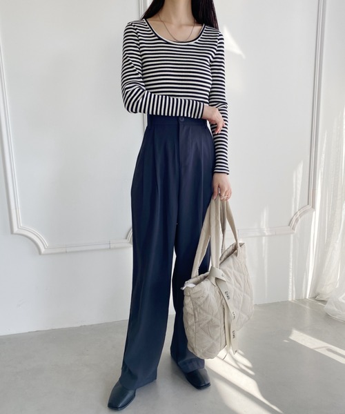 wears(ウェアーズ)の「キルティングトートバッグ(トートバッグ・レディース・アイボリー/ブラック・FREE)」の4枚目の写真