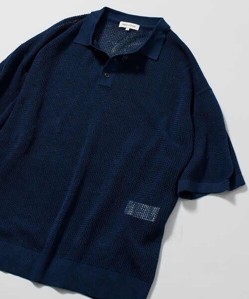 FREAK'S STORE（フリークスストア）の「【限定展開】Relax Fit リラックスフィット メッシュニットポロシャツ（ポロシャツ・メンズ・ネイビー/ブラック/ブラウン/グリーン・SMALL/MEDIUM/LARGE）」の10枚目の写真