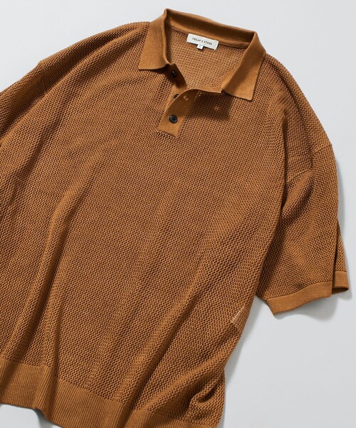 FREAK'S STORE（フリークスストア）の「【限定展開】Relax Fit リラックスフィット メッシュニットポロシャツ（ポロシャツ・メンズ・ネイビー/ブラック/ブラウン/グリーン・SMALL/MEDIUM/LARGE）」の18枚目の写真