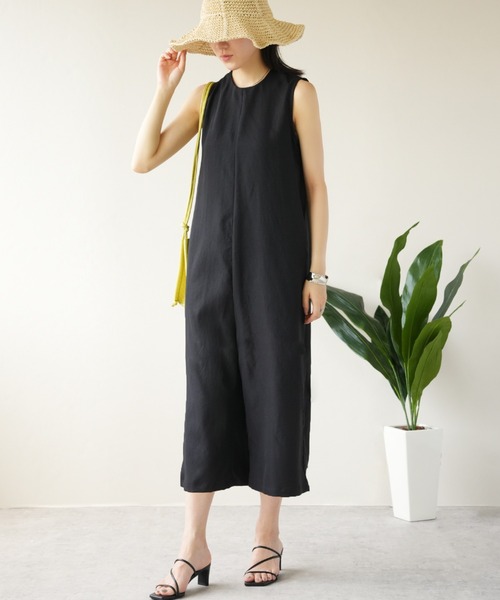 IAMUSE（アイアミューズ）の「ライトシャークスキン2wayオールインワン S0956【IAMUSE】（つなぎ/オールインワン・レディース・ブラック/モカ・FREE）」の11枚目の写真