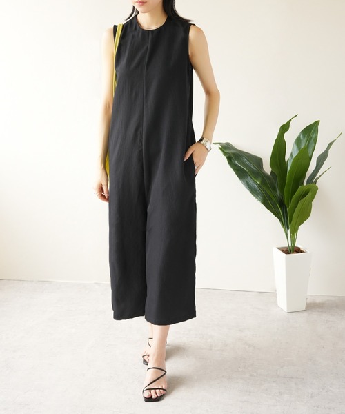 IAMUSE（アイアミューズ）の「ライトシャークスキン2wayオールインワン S0956【IAMUSE】（つなぎ/オールインワン・レディース・ブラック/モカ・FREE）」の13枚目の写真