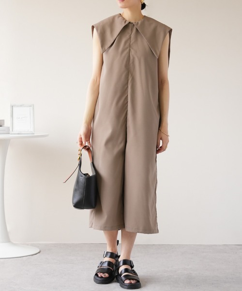 IAMUSE（アイアミューズ）の「ライトシャークスキン2wayオールインワン S0956【IAMUSE】（つなぎ/オールインワン・レディース・ブラック/モカ・FREE）」の18枚目の写真